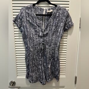 Everly Textured Tie Front Romper
